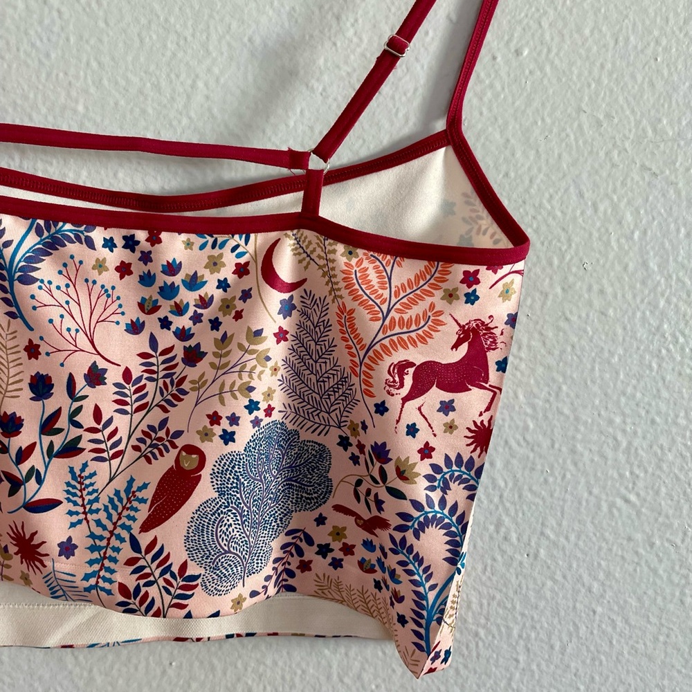 The LyreBird Skin Seamless Square-Neck Printed Cami Neutral Nude Maroon L/XL - Picture 8 of 12
